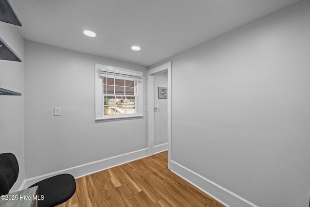 209 E Main St, Washington, NC 27889 - exercise room with wood finished floors and recessed lighting