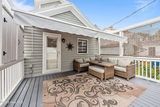 209 E Main St, Washington, NC 27889 - wooden terrace featuring outdoor lounge area