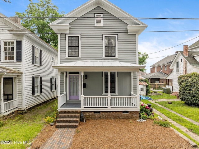 209 E Main St, Washington, NC 27889 - view of front of property with covered porch and crawl space