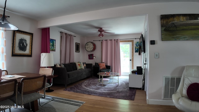 606 Ivey Cir, Wilmington, NC 28401 - living room with wood finished floors