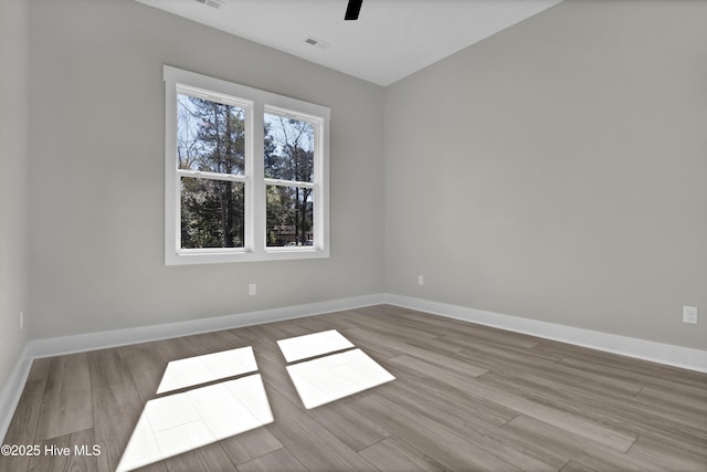 121 S Branch Rd, Wilmington, NC 28411 - unfurnished room with wood finished floors and ceiling fan
