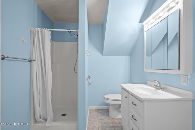 2544 Blake Trl, Wilmington, NC 28409 - full bath with vanity, a shower with curtain, and tile patterned flooring