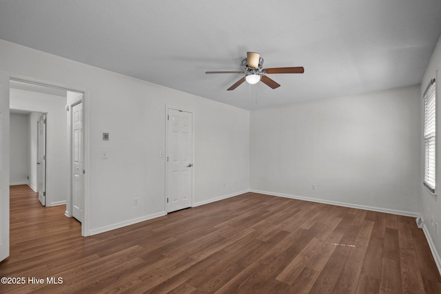 2544 Blake Trl, Wilmington, NC 28409 - unfurnished room with ceiling fan and wood finished floors