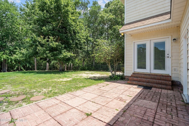 2544 Blake Trl, Wilmington, NC 28409 - view of patio / terrace with entry steps and view of scattered trees