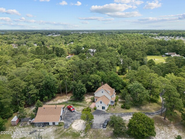 2544 Blake Trl, Wilmington, NC 28409 - aerial view of property and surrounding area with a heavily wooded area