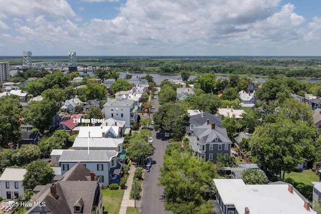 214 Nun St, Wilmington, NC 28401 - aerial view of residential area with a notable bridge and a large body of water