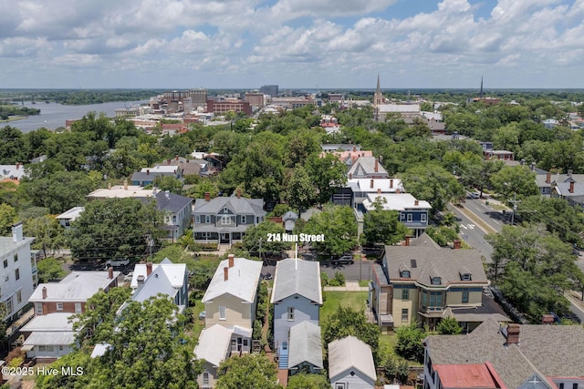 214 Nun St, Wilmington, NC 28401 - aerial perspective of suburban area with a tree filled landscape