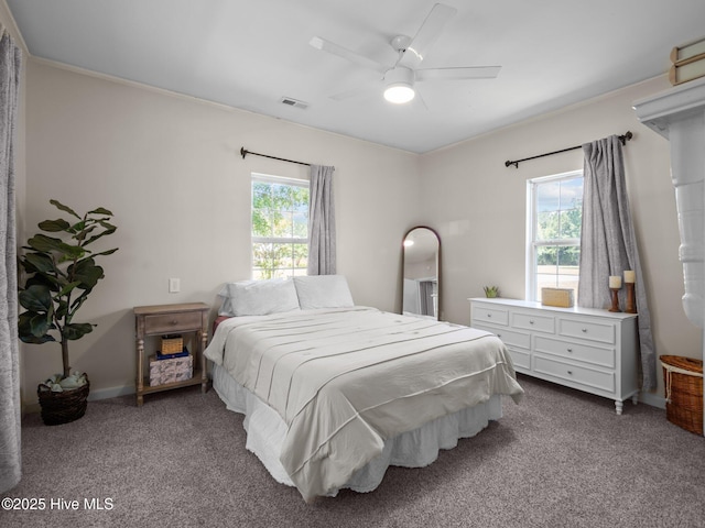 579 Hubert Blvd, Hubert, NC 28539 - carpeted bedroom featuring a ceiling fan and baseboards