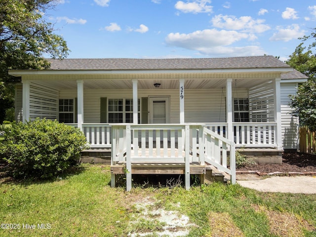 579 Hubert Blvd, Hubert, NC 28539 - view of front of property featuring a porch and roof with shingles
