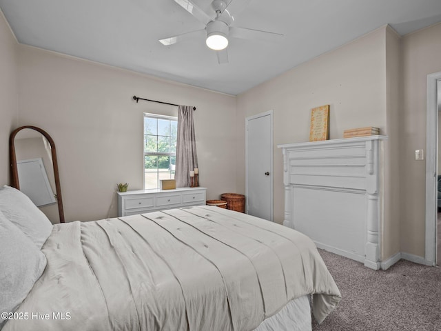 579 Hubert Blvd, Hubert, NC 28539 - carpeted bedroom featuring baseboards and ceiling fan