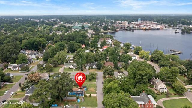 907 Woodruff Ave, Elizabeth City, NC 27909 - aerial perspective of suburban area with a nearby body of water