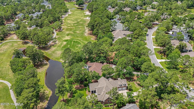 545 Gladstone Cir SW, Ocean Isle Beach, NC 28469 - aerial view of property's location with a nearby body of water, a golf course, and nearby suburban area