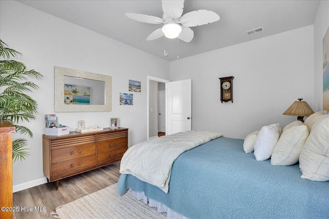 3236 Penzance Row, Wilmington, NC 28412 - bedroom with wood finished floors and a ceiling fan