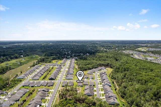 3236 Penzance Row, Wilmington, NC 28412 - aerial view of residential area featuring a heavily wooded area