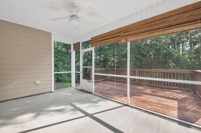 707 Liberty Landing Way, Wilmington, NC 28409 - unfurnished sunroom with a ceiling fan