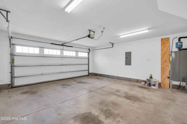 707 Liberty Landing Way, Wilmington, NC 28409 - garage featuring electric panel, a garage door opener, and water heater