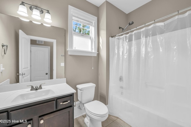 707 Liberty Landing Way, Wilmington, NC 28409 - bathroom featuring vanity, shower / bath combo, and tile patterned floors