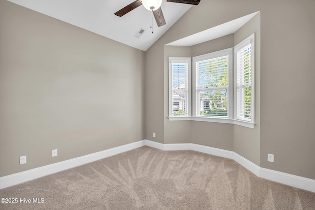 707 Liberty Landing Way, Wilmington, NC 28409 - carpeted empty room featuring ceiling fan and lofted ceiling