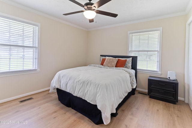 84 White Pine Rd, Lake Waccamaw, NC 28450 - bedroom featuring ornamental molding, wood finished floors, and ceiling fan
