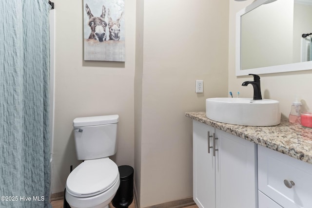 84 White Pine Rd, Lake Waccamaw, NC 28450 - bathroom with vanity and a shower with curtain
