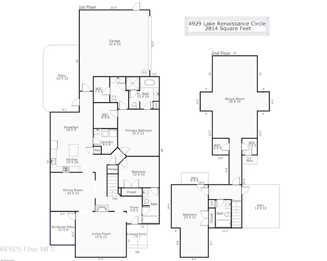 4929 Lake Renaissance Cir, Wilmington, NC 28409 - view of floor plan / room layout