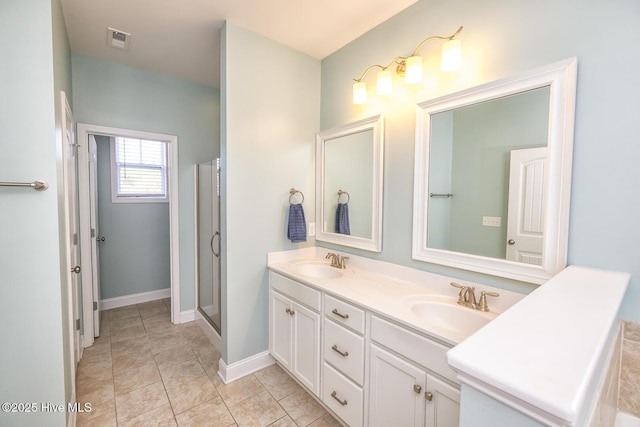 368 Lehigh Rd, Wilmington, NC 28412 - full bathroom with double vanity and a shower