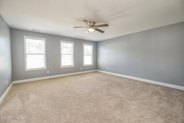 368 Lehigh Rd, Wilmington, NC 28412 - unfurnished room with ceiling fan and light colored carpet