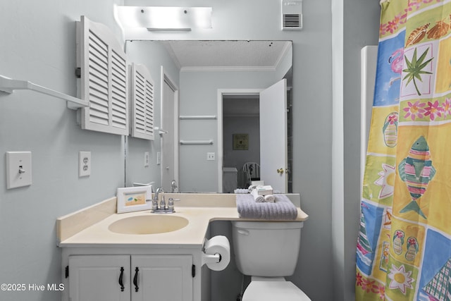 1004 Carolina Beach Ave S Unit A4, Carolina Beach, NC 28428 - bathroom featuring crown molding and vanity