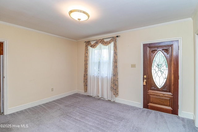 106 E New Hope Rd, Goldsboro, NC 27534 - carpeted entrance foyer featuring crown molding