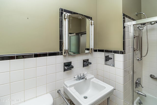 106 E New Hope Rd, Goldsboro, NC 27534 - full bathroom with  shower combination and tile walls