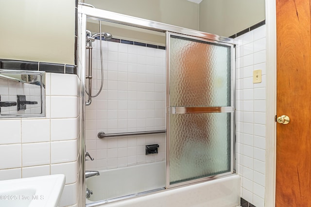 106 E New Hope Rd, Goldsboro, NC 27534 - bathroom featuring shower / bath combination with glass door