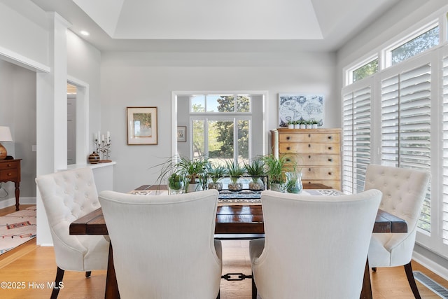 188 Edgewater Cir, Sunset Beach, NC 28468 - dining space with plenty of natural light, light wood finished floors, and recessed lighting
