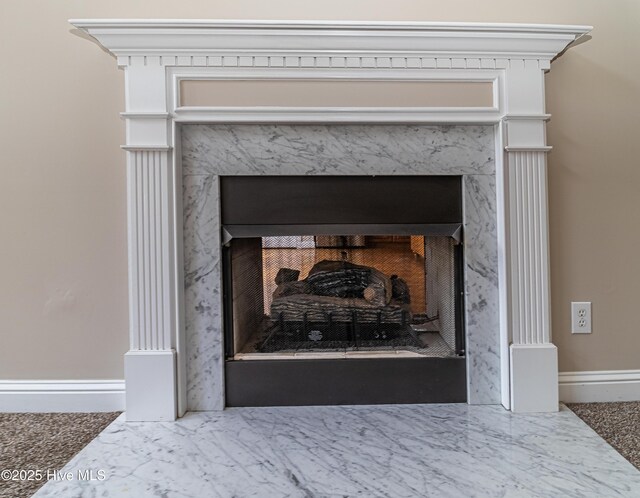 112 Highwoods Dr, Goldsboro, NC 27530 - detailed view of a premium fireplace