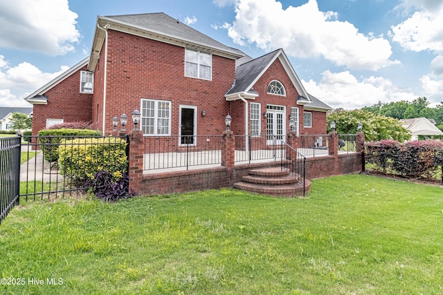 112 Highwoods Dr, Goldsboro, NC 27530 - rear view of house featuring brick siding and a patio