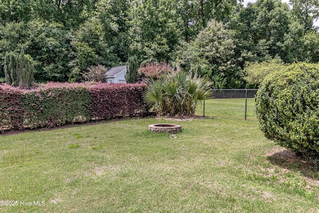 112 Highwoods Dr, Goldsboro, NC 27530 - view of yard featuring a fire pit