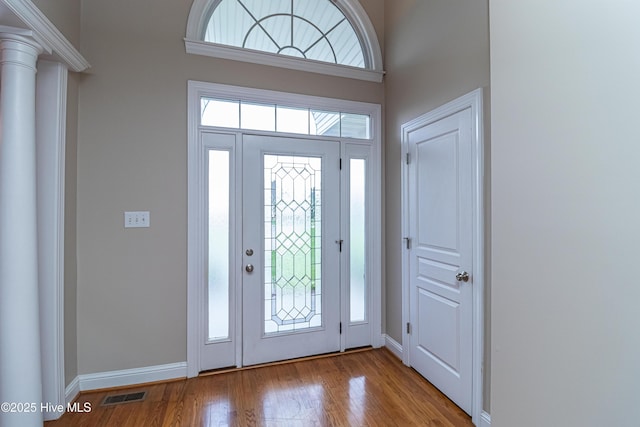 112 Highwoods Dr, Goldsboro, NC 27530 - foyer with wood finished floors and baseboards