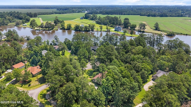 32 Windy Ct, Oriental, NC 28571 - aerial view of property and surrounding area with a large body of water and rural landscape