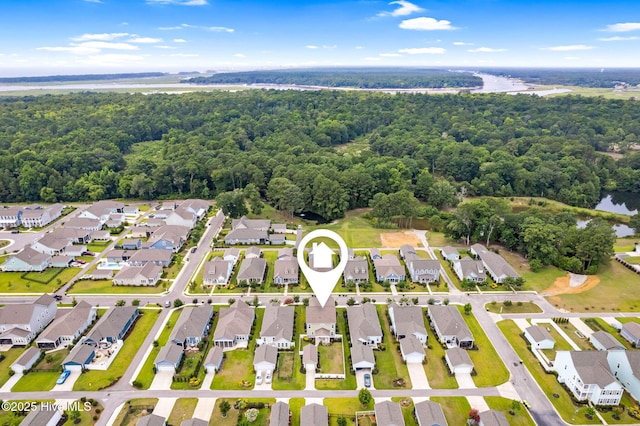 9154 Village Lake Dr SW, Calabash, NC 28467 - aerial view of property and surrounding area with nearby suburban area