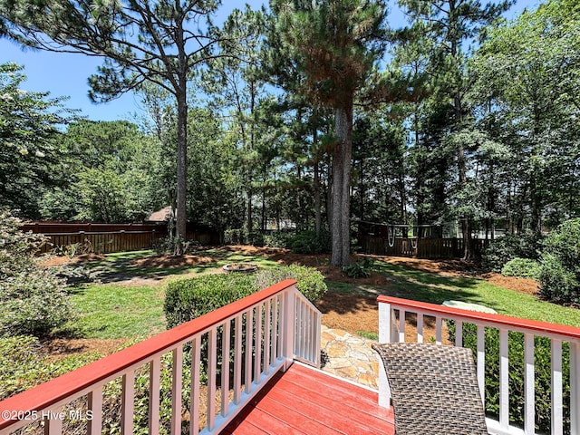 4725 Wedgefield Dr, Wilmington, NC 28409 - wooden deck featuring a fenced backyard