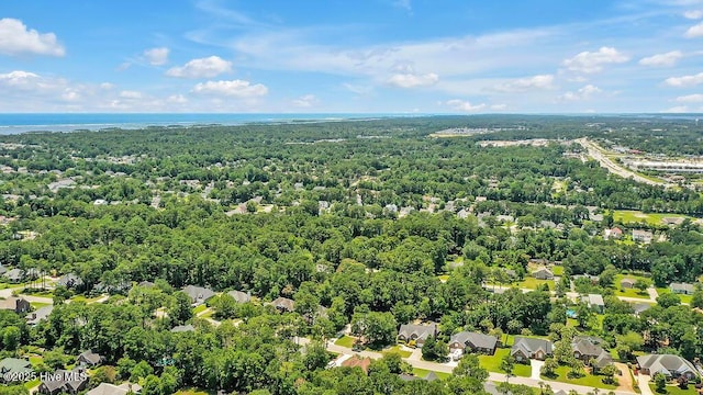 4725 Wedgefield Dr, Wilmington, NC 28409 - aerial perspective of suburban area with a heavily wooded area