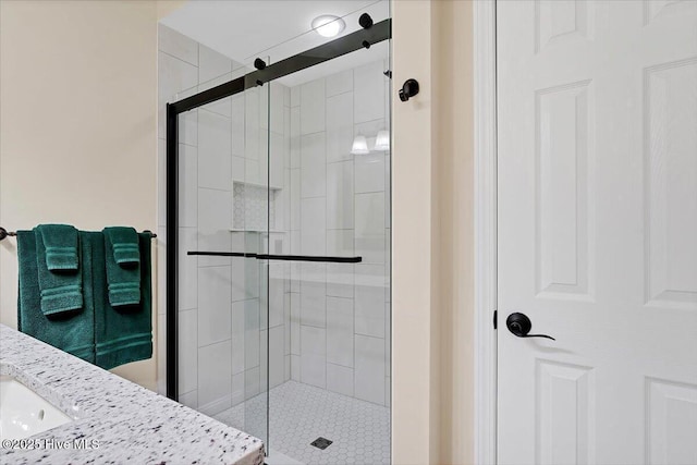 240 Cochrane Castle Cir Unit F, Pinehurst, NC 28374 - full bathroom featuring a shower stall and vanity