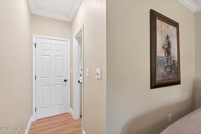 240 Cochrane Castle Cir Unit F, Pinehurst, NC 28374 - hall with ornamental molding and light wood-type flooring