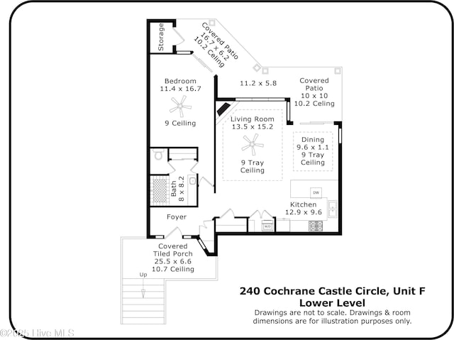 240 Cochrane Castle Cir Unit F, Pinehurst, NC 28374 - view of floor plan / room layout