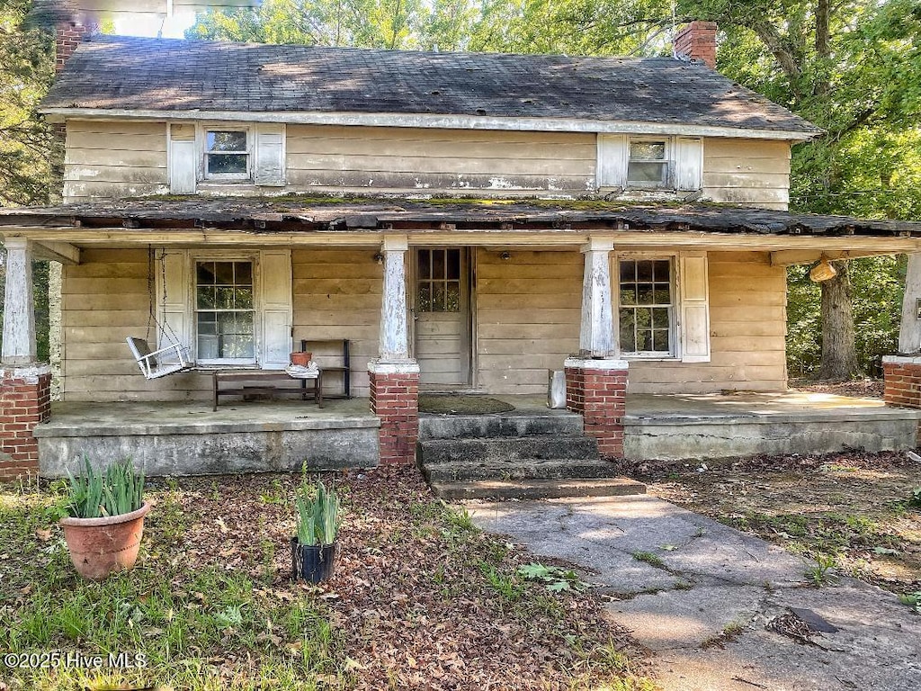 1316 Bowmantown Rd, Roxboro, NC 27574 - view of front of property with covered porch