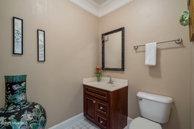 6122 Timber Creek Ln, Wilmington, NC 28411 - bathroom featuring vanity and crown molding