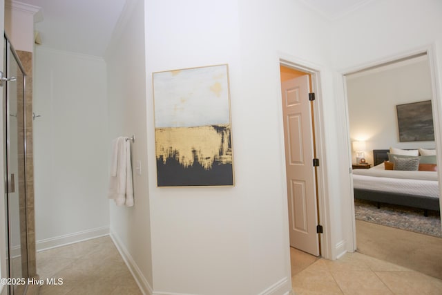 2 Tyler Way, Pinehurst, NC 28374 - hallway with light tile patterned floors and crown molding