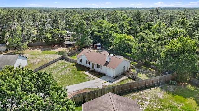 608 Calabash Dr, Hubert, NC 28539 - view of subject property featuring a heavily wooded area