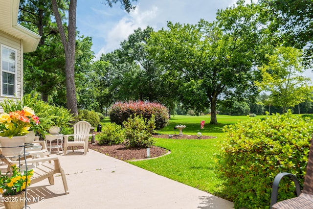 1045 Edenton Dr NW, Calabash, NC 28467 - view of patio / terrace featuring view of wooded area