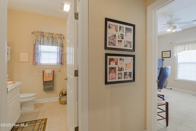 1045 Edenton Dr NW, Calabash, NC 28467 - corridor featuring a desk and plenty of natural light