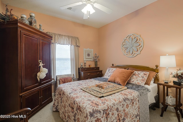 1045 Edenton Dr NW, Calabash, NC 28467 - bedroom with carpet floors and a ceiling fan